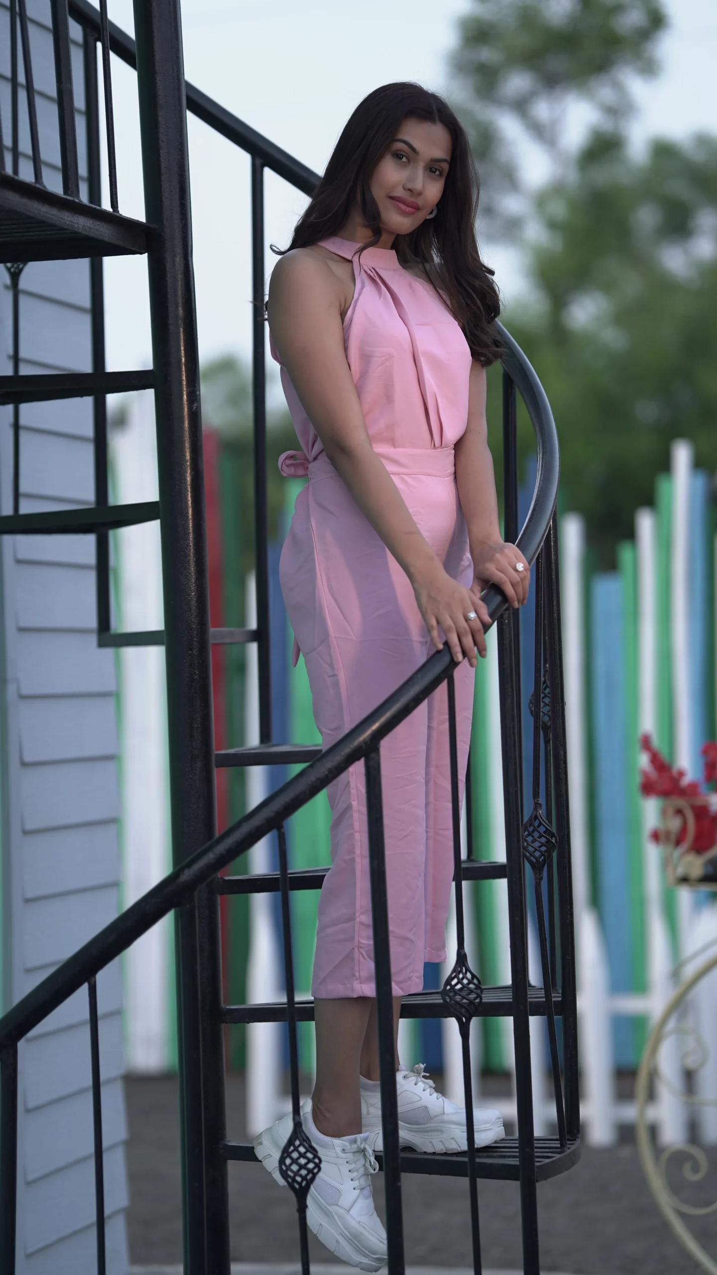 Flamingo blush jumpsuit — 2