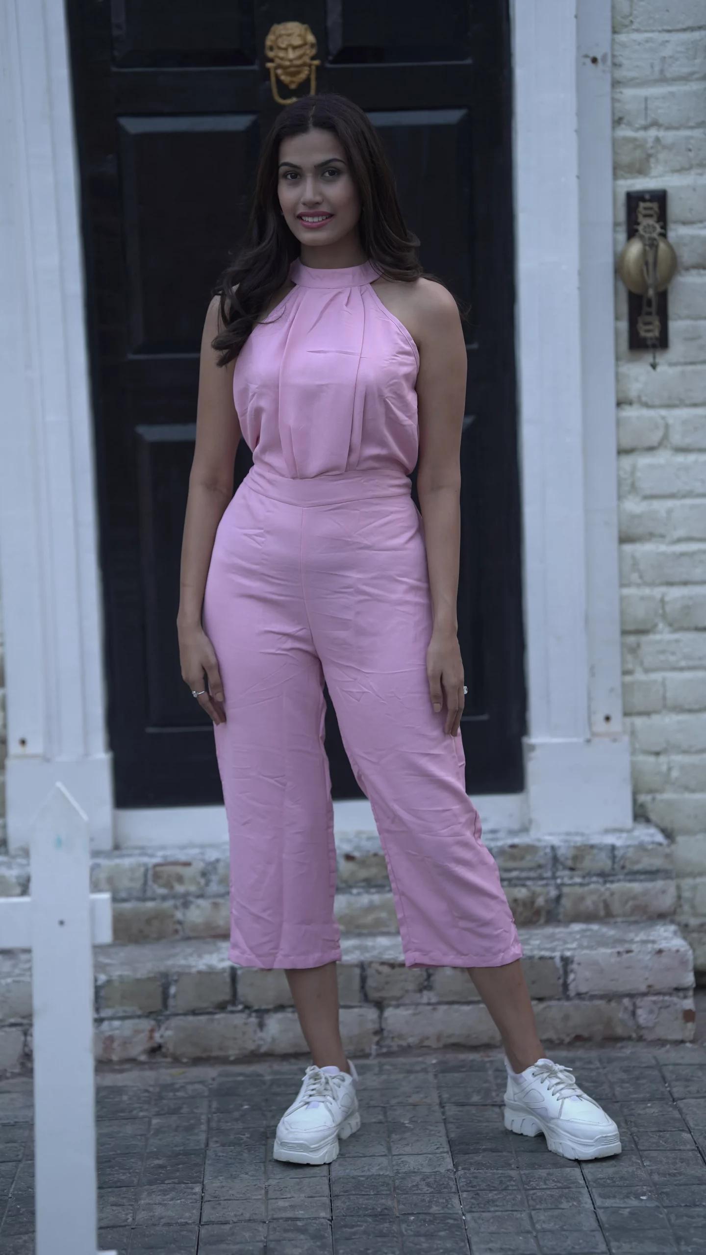 Flamingo blush jumpsuit — 1